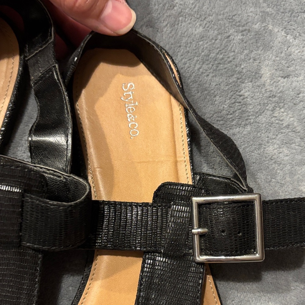 Style & Co. Black Strappy Sandals